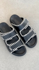 Sol Sana Fontelina Footbed - Black / Off White Trim